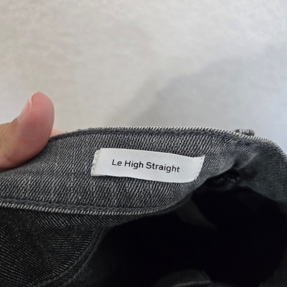 FRAME Le High Straight Split Hem Ankle Gray Jeans Women's 26 Denim Casual Pants - Picture 6 of 7